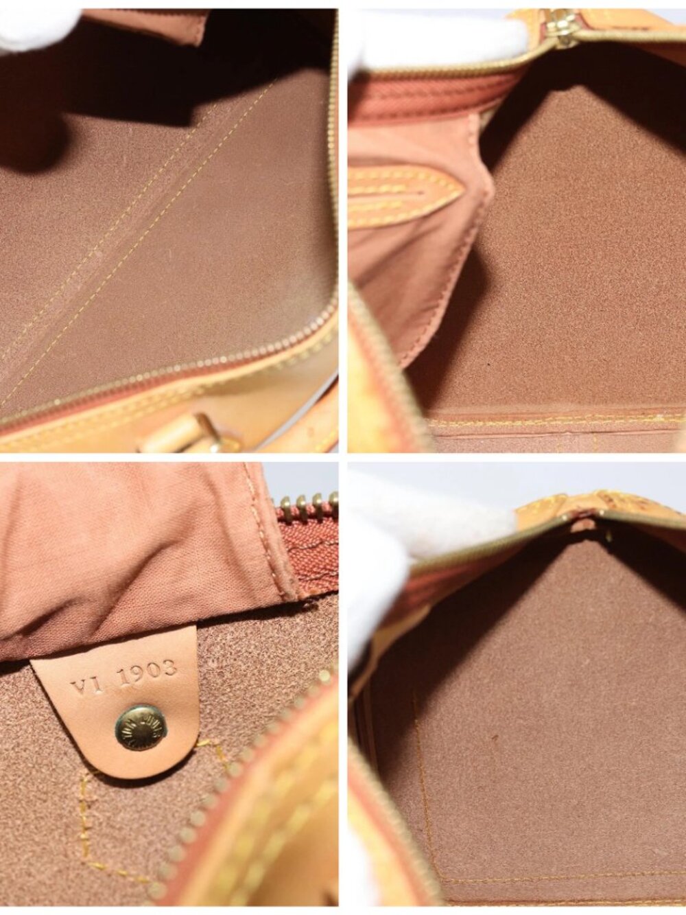 LOUIS VUITTON Nomad leather Speedy 30 Hand Bag Beige M85392 LV Auth 173756 - Picture 15 of 16
